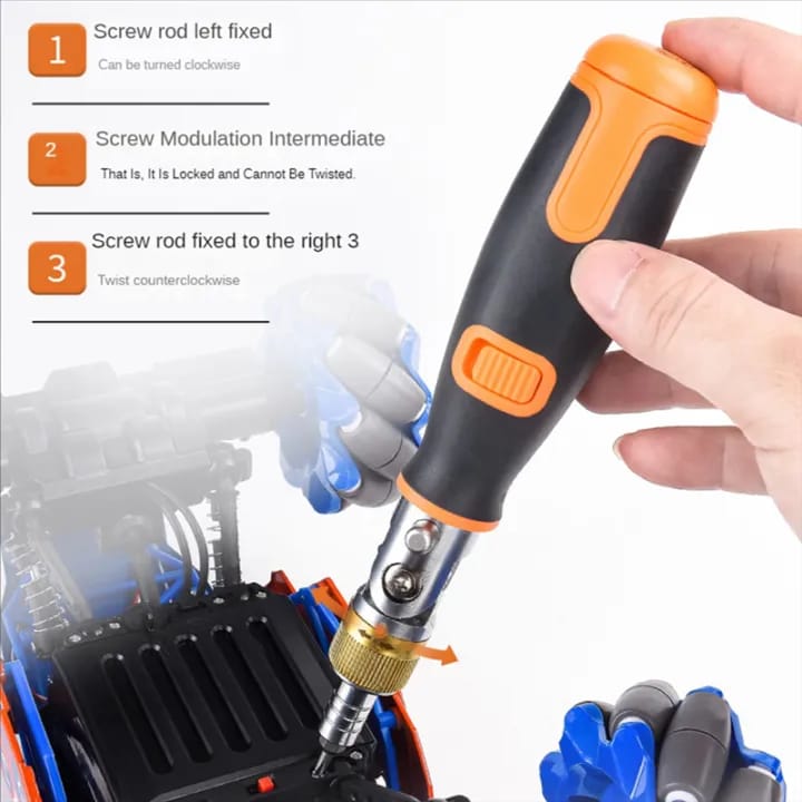 10-in-1 Ratchet Screwdriver Set - Portable Multi-Angle Screwdriver