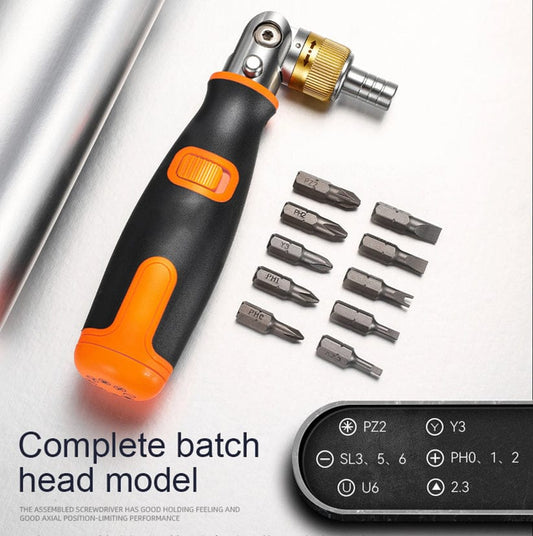 10-in-1 Ratchet Screwdriver Set - Portable Multi-Angle Screwdriver