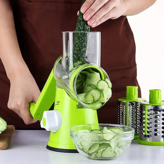 Manual Vegetable Cutter | Multifunctional Rotary Slicer | Kitchen Gadget Food Processor | Random Colors